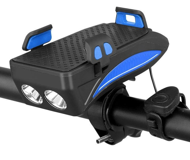 FietsPro 4-in-1 Fahrrad-Zubehör: LED-Licht, Powerbank, Klingel & Handyhalterung – Sicher durch den Herbst