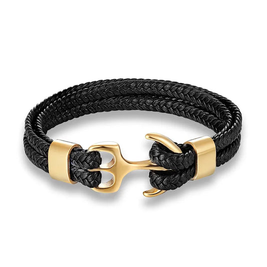 Marine Anker-Lederarmband – Stilvolles nautisches Accessoire für Männer und Frauen