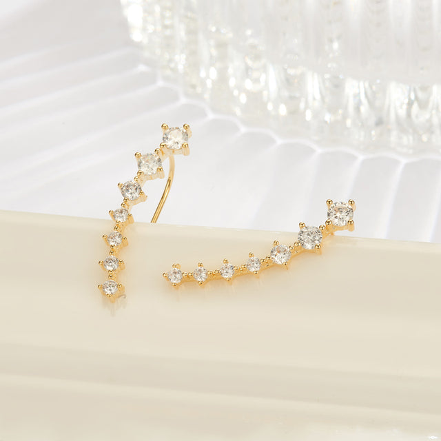 Eleganter Zirkon 925 Sterling Silber Ohrring – Zeitloser Luxus für Damen
