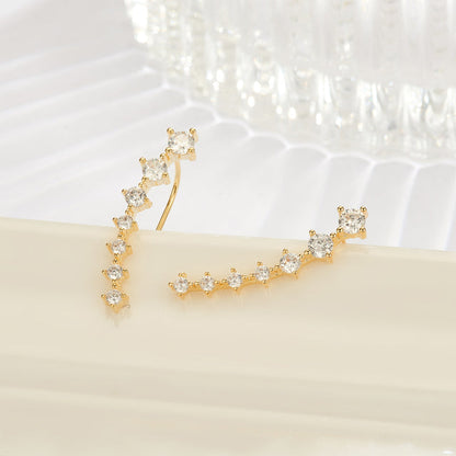 Eleganter Zirkon 925 Sterling Silber Ohrring – Zeitloser Luxus für Damen