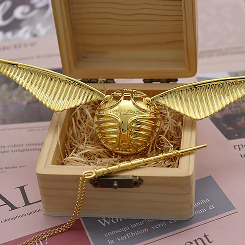 Magischer Goldener Schnatz Ringbox - 18 Karat Vergoldet, Luxuriöses Sammlerstück