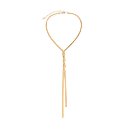 Elegante lange Flache Schlangen-Halskette für Damen – Vielseitiger Schmuck für jeden Anlass