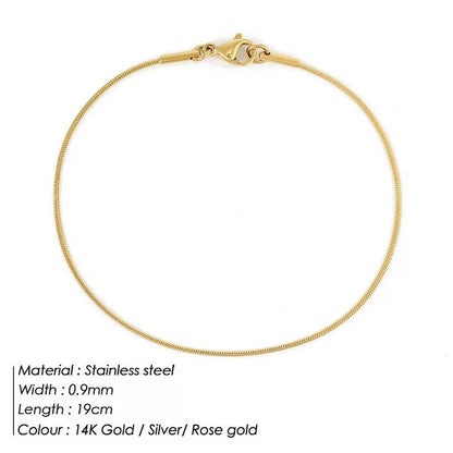 Elegantes Minimalistisches Armband mit Schlangenverschluss | Hochwertiger Stahl | Verschiedene Ausführungen