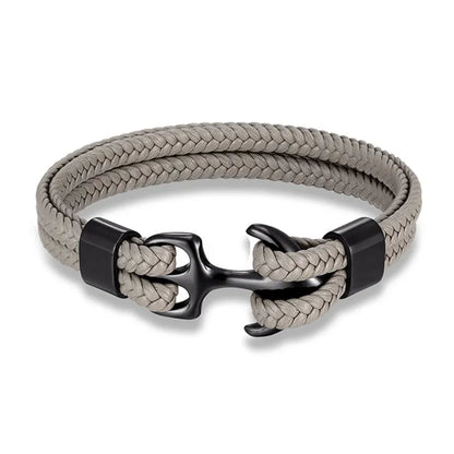Marine Anker-Lederarmband – Stilvolles nautisches Accessoire für Männer und Frauen