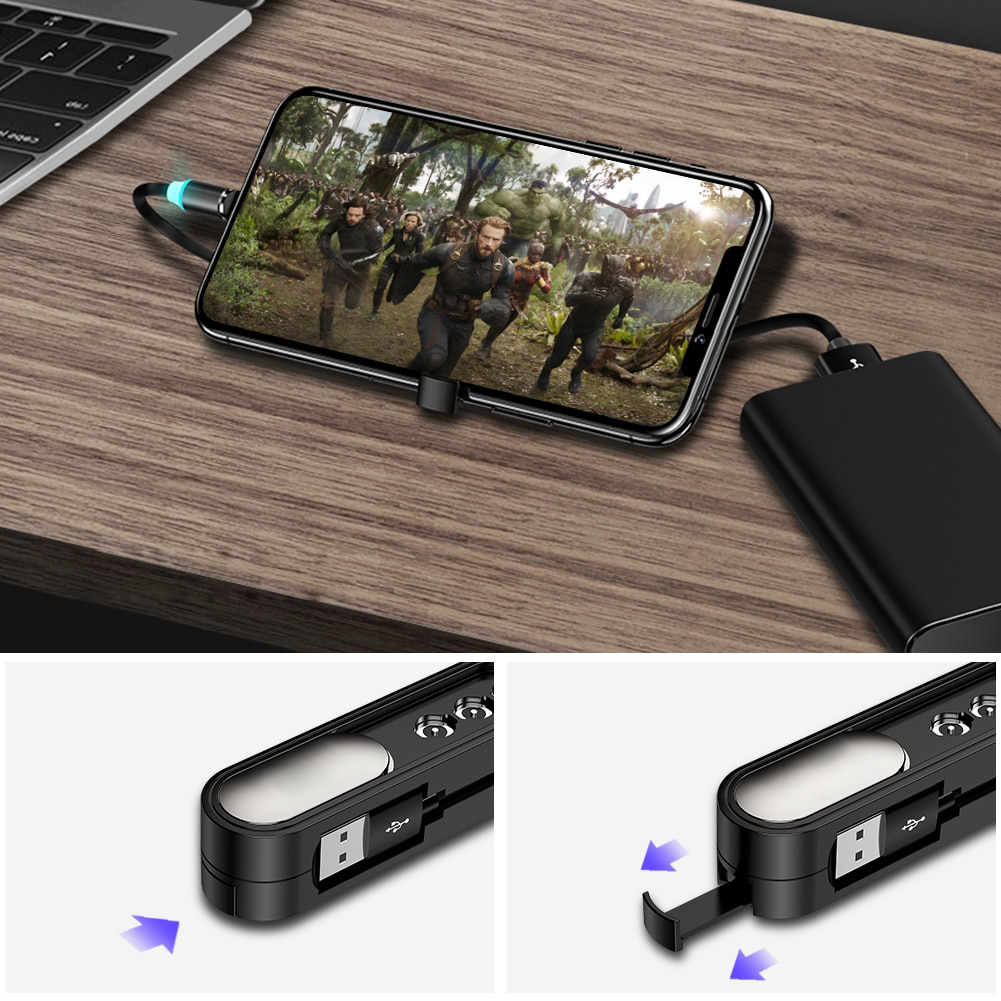 MagneCharge 3-in-1 Magnetisches Ladekabel für einfache und schnelle Aufladung