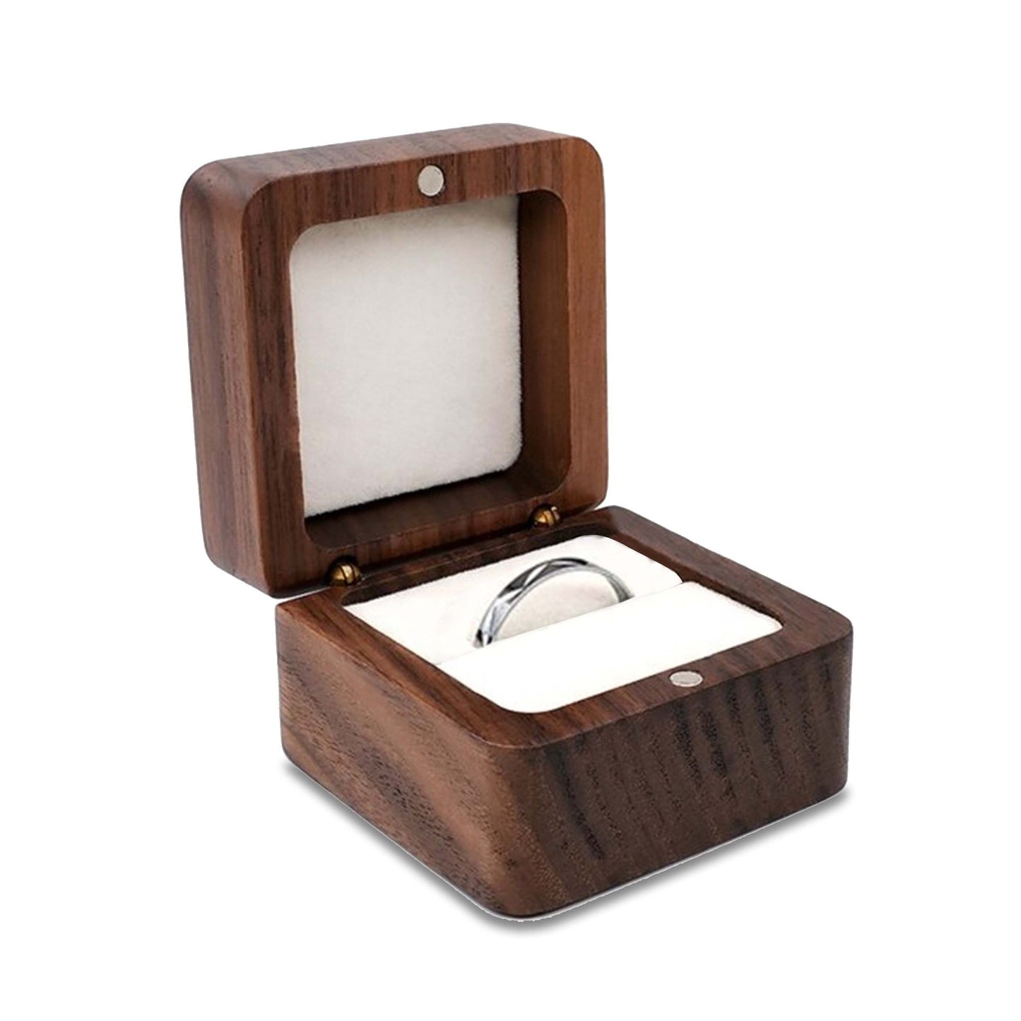 Hochwertige Holz-Schmuckschatulle für Ringe und Ohrringe | Elegante Aufbewahrung