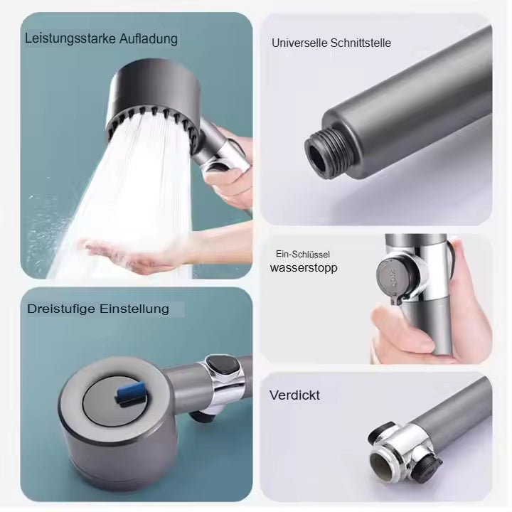 Kraftvoller Hochdruck-Duschkopf: Erleben Sie eine luxuriöse & wassersparende Dusche