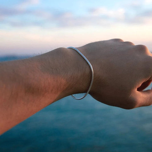 Elegantes Minimalistisches Armband mit Schlangenverschluss | Hochwertiger Stahl | Verschiedene Ausführungen