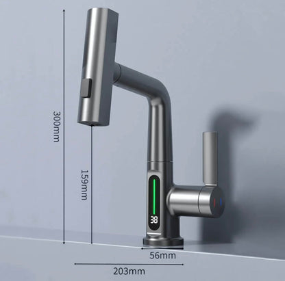 WaterMaster: Der Vielseitige LED-Wasserhahn für Küche & Bad – 360° drehbar, 5 Strahlmodi & Temperaturanzeige