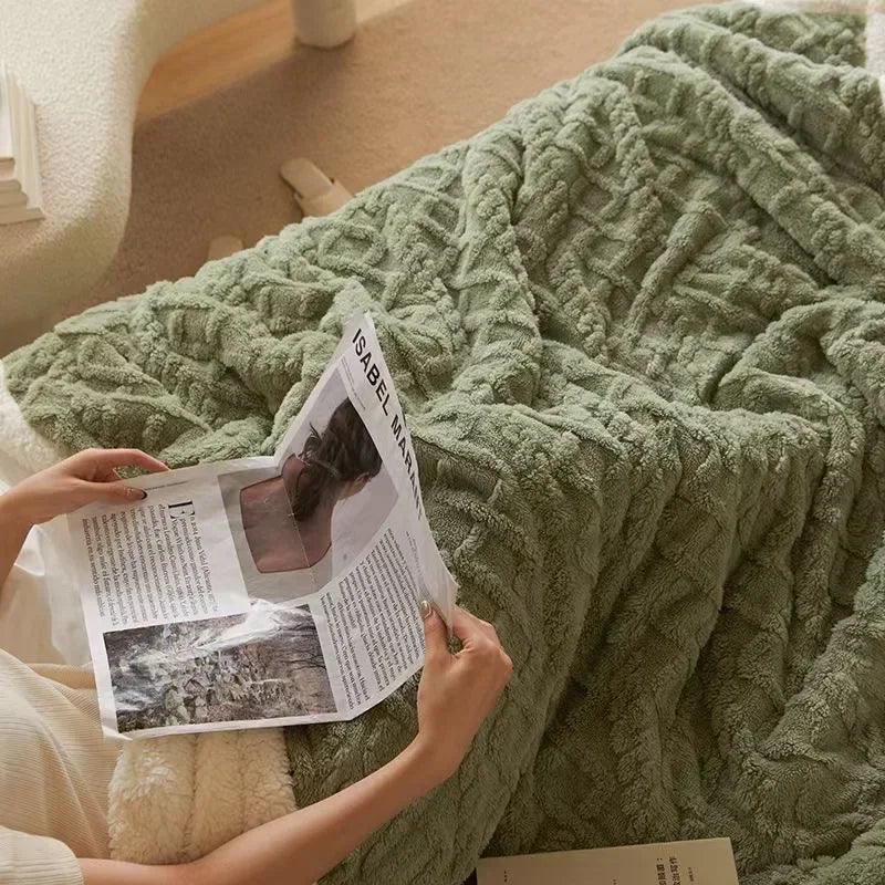 Superweiche Fleece-Kuscheldecke – Ihr Gemütlicher Begleiter für Herbst & Winter auf Sofa & Bett