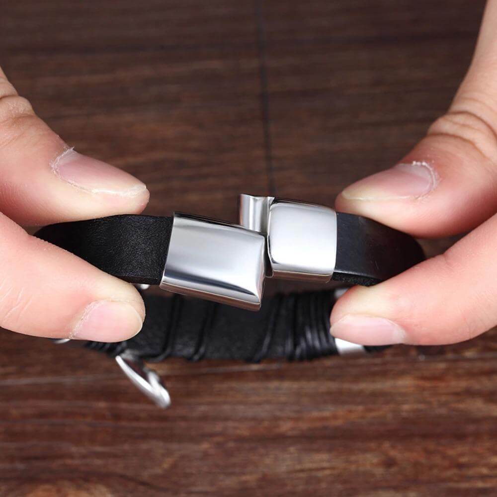 NobleCuff | Elegante Echt Lederen Armbanden voor Mannen - Tijdloze Stijl