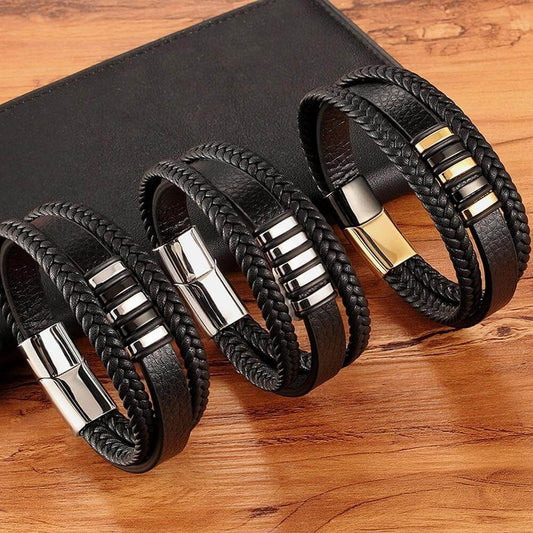 NobleCuff | Elegante Echt Lederen Armbanden voor Mannen - Tijdloze Stijl