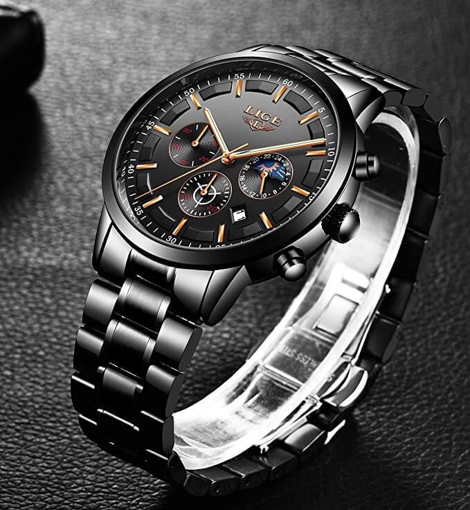 VanguardTime Militair Zwart Stalen Horloge - Tijdloze Elegantie en Stijl