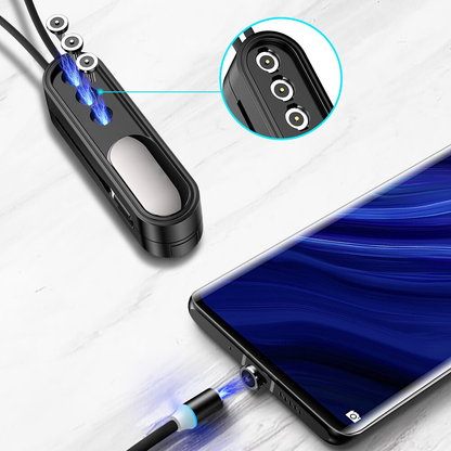 MagneCharge 3-in-1 Magnetisches Ladekabel für einfache und schnelle Aufladung