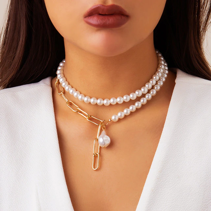 Elegante Vintage-Mehrschichtige Perlenkette - Zeitloser Stil und Luxus