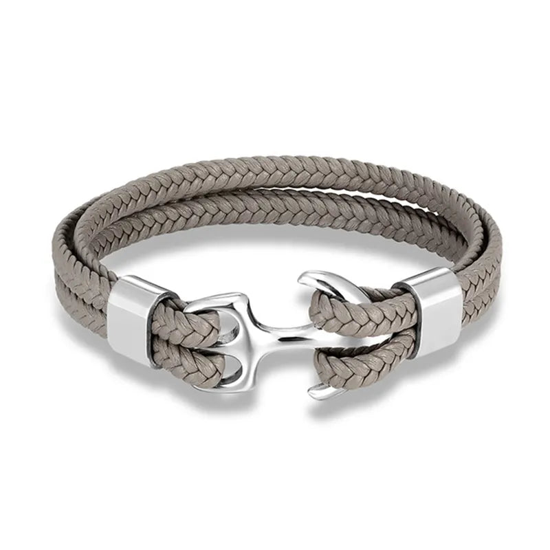 Marine Anker-Lederarmband – Stilvolles nautisches Accessoire für Männer und Frauen