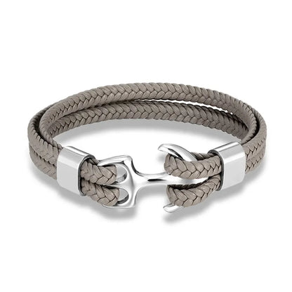 Marine Anker-Lederarmband – Stilvolles nautisches Accessoire für Männer und Frauen