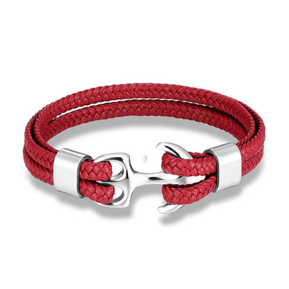Marine Anker-Lederarmband – Stilvolles nautisches Accessoire für Männer und Frauen