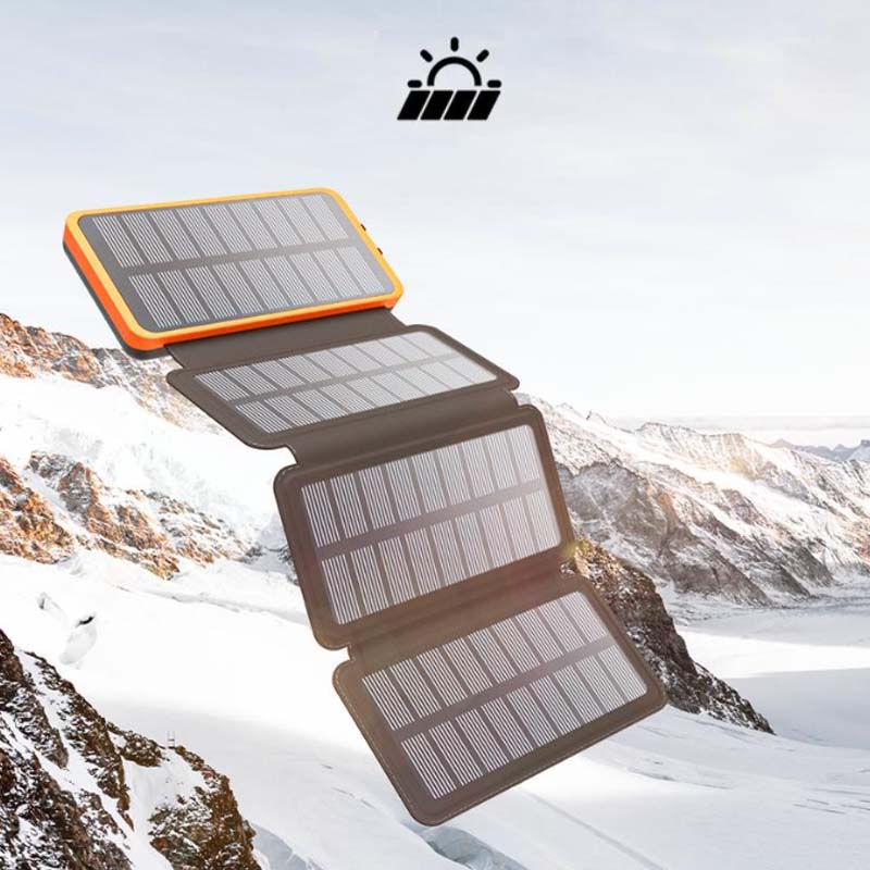 PowerFold Solar-Powerbank: Tragbar, faltbar & wasserdicht für unbegrenzte Energie unterwegs