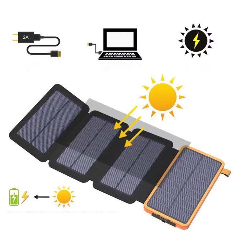 PowerFold Solar-Powerbank: Tragbar, faltbar & wasserdicht für unbegrenzte Energie unterwegs