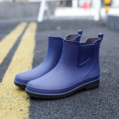 Elegante Wasserdichte Herbst-Regenstiefel für Herren – Stilvolle Halbhohe Gummistiefel mit Komfort
