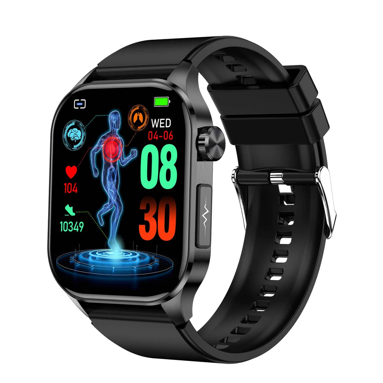 Umfassende Gesundheits-Smartwatch: EKG, Blutdruck, Fitness-Tracking | Für iOS & Android