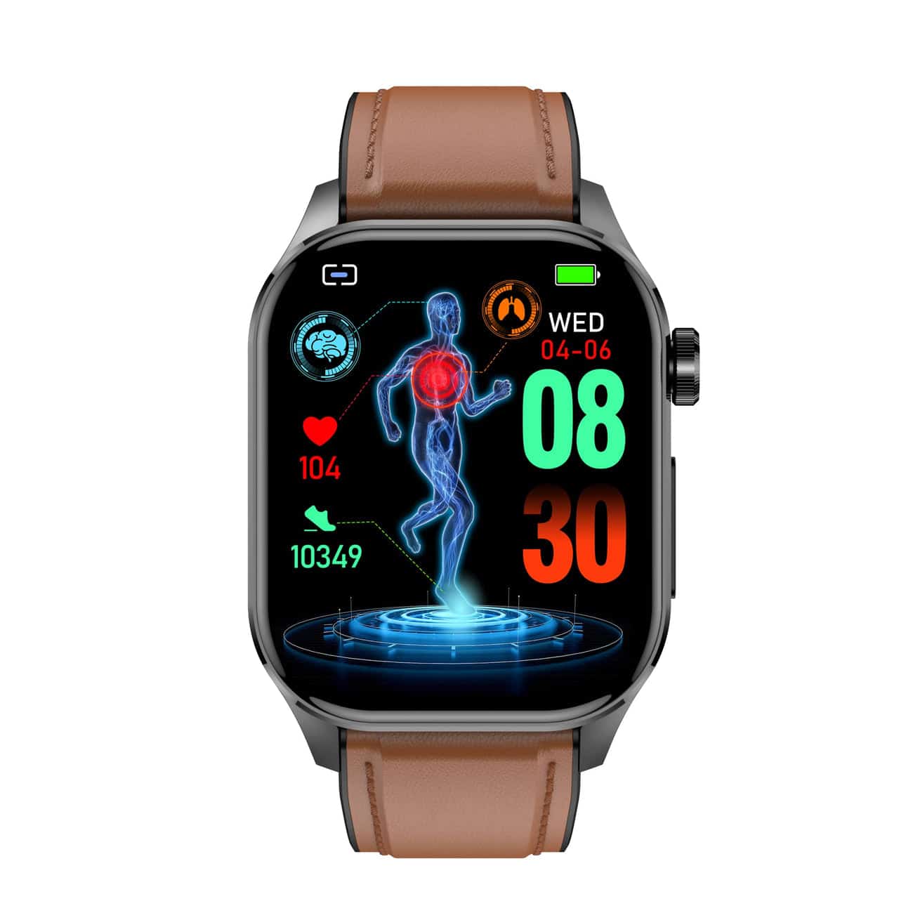 Umfassende Gesundheits-Smartwatch: EKG, Blutdruck, Fitness-Tracking | Für iOS & Android