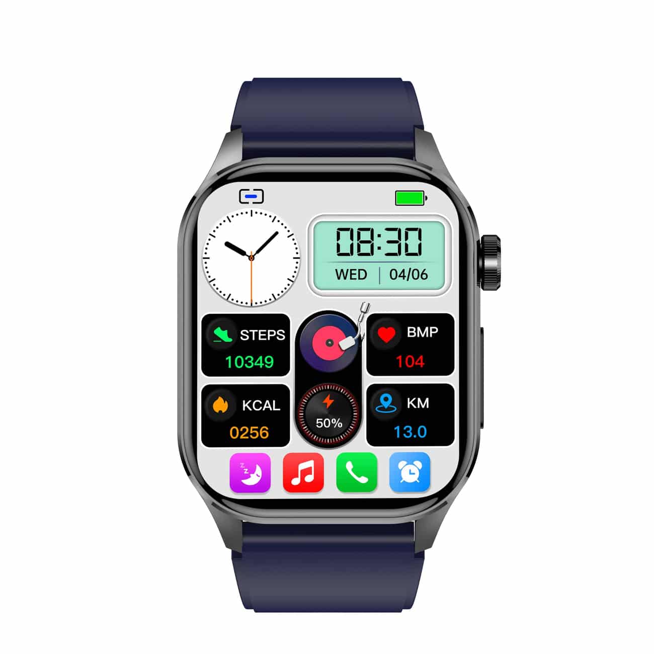Umfassende Gesundheits-Smartwatch: EKG, Blutdruck, Fitness-Tracking | Für iOS & Android